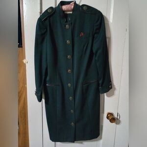 Fine Feathers women's dress size medium dark green vintage